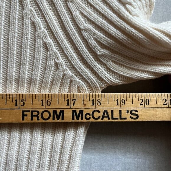 Vanessa Bruno cable knit 100% wool crew neck sweater Sz S - Picture 7 of 8